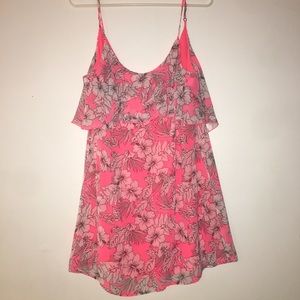 Brand New Aeropostale Pink and White Floral Dress Size Medium
